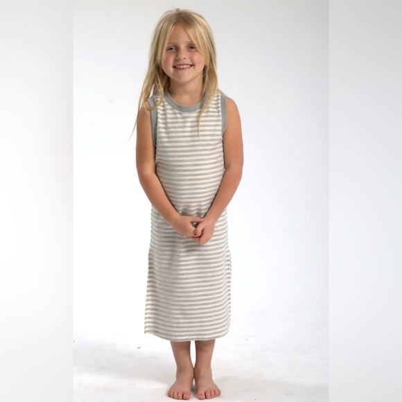 Sol Angeles EUC Sz 6 Striped Sleeveless Kids Slim Maxi Dress - Picture 3 of 6
